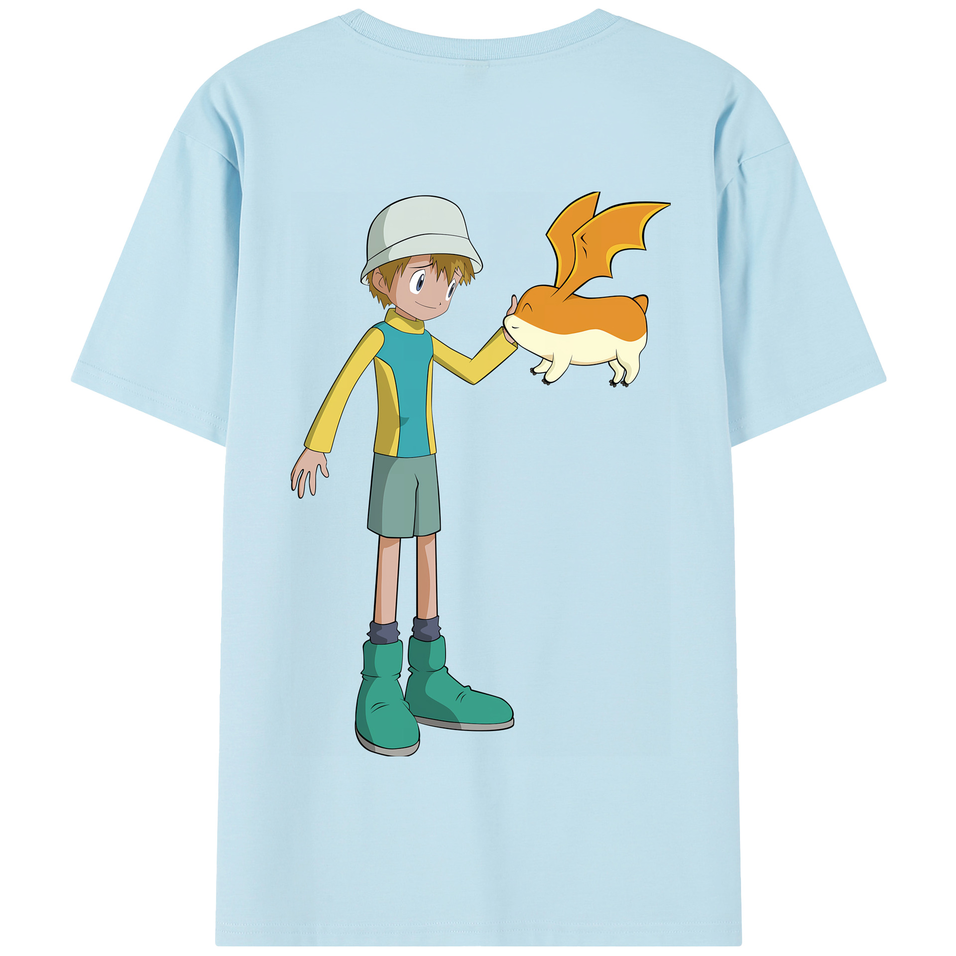（画像用） Digimon デジタルモンスター/デジモン 綿100％半袖Tシャツ（背面プリント）